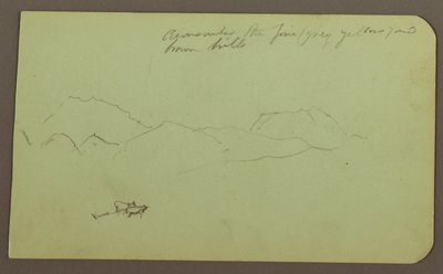 Kresba, kopce, dobytek; Verso: krajina, 1883 od Frederic Edwin Church