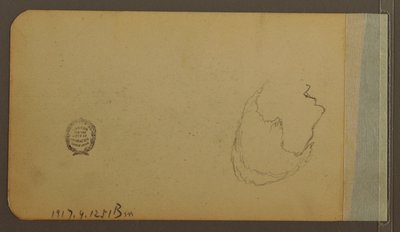 Kresba, Hills; Verso: Hlava, 1889 od Frederic Edwin Church