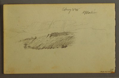 Kresba, Dům, plachetnice, rostlina, září 1844 od Frederic Edwin Church