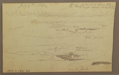 Kresba, Hudson Valley, 1863 od Frederic Edwin Church