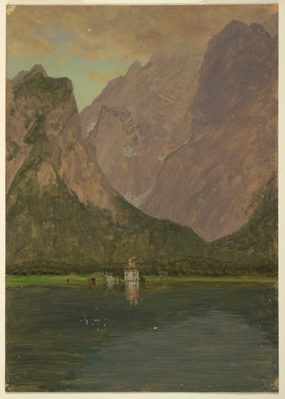 Kresba, Koenigsee, u Berchtesgadenu, Bavorsko, 1868 od Frederic Edwin Church