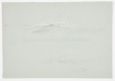 Kresba, jezero Millinoket a hora Katahdin, 1878 od Frederic Edwin Church