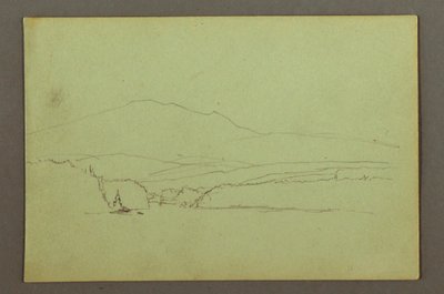 Kresba, jezero, hillrange, pravděpodobně 1856 od Frederic Edwin Church