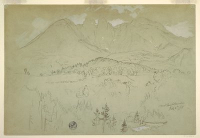 Kresba, Krajina, Berchtesgaden, Bavorsko, 6. července 1868 od Frederic Edwin Church