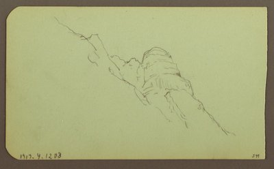 Kresba, Krajina; Verso: Horská krajina, 1883 od Frederic Edwin Church