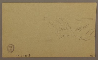 Kresba, krajina; Verso: obloha, srpen 1865 od Frederic Edwin Church