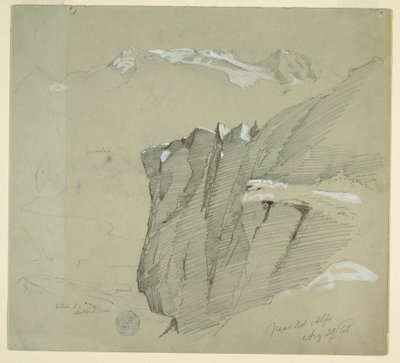 Kresba, Krajina v Bernských Alpách, 28. srpna 1868 od Frederic Edwin Church