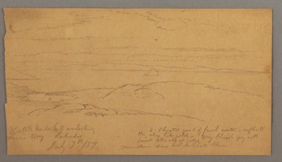 Kresba, Louis Bay, Labrador, 7. července 1859 od Frederic Edwin Church