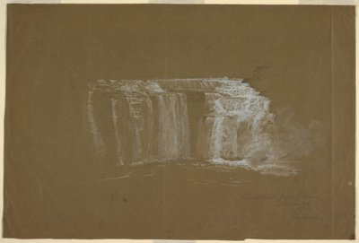 Kresba, Dolní vodopády, řeka Genesee, Rochester, New York, 1848 od Frederic Edwin Church