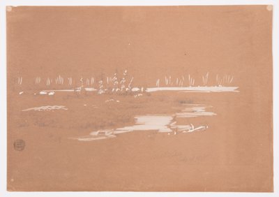 Kresba, Bažinatá krajina u Millinocket, 20. září 1878 od Frederic Edwin Church