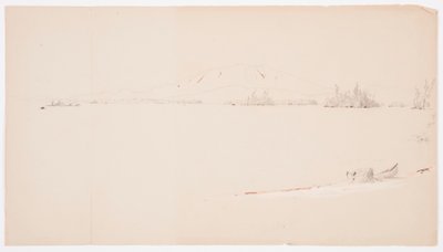 Kresba, jezero Millinocket, Maine, září 1878 od Frederic Edwin Church