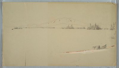 Kresba, jezero Millinocket, Maine, září 1878 od Frederic Edwin Church