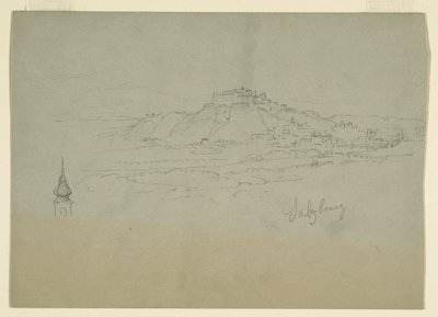 Kresba, Motiv z města v hornaté krajině, 1868 od Frederic Edwin Church