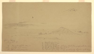Kresba, Hora Chimborazo při západu slunce, 1857 od Frederic Edwin Church