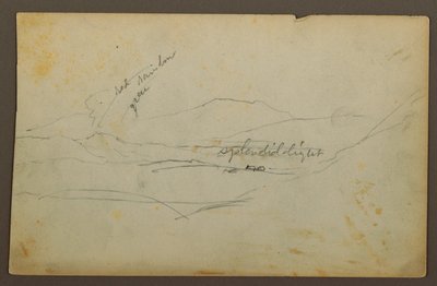 Kresba, Horská krajina, Kolumbie nebo Ekvádor, 1853 od Frederic Edwin Church