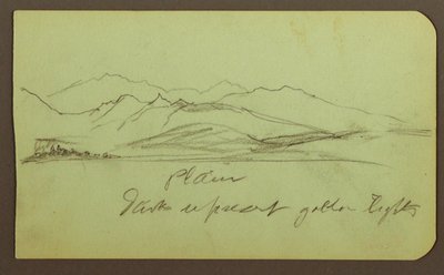 Kresba, Horská krajina; Verso: Horská krajina, postava, 1883 od Frederic Edwin Church