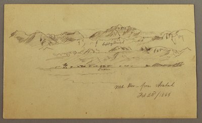 Kresba, Mountain Peaks, 22. února 1868 od Frederic Edwin Church