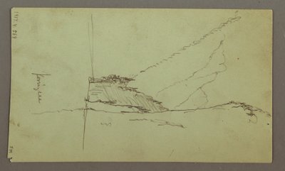 Kresba, Horské vrcholy, řeka, červenec 1868 od Frederic Edwin Church
