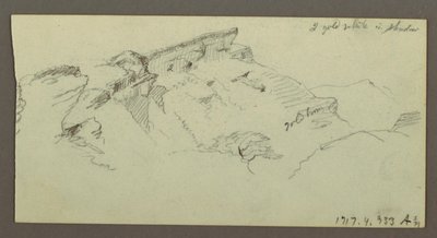 Kresba, Vrcholky hor, pravděpodobně 1868 od Frederic Edwin Church