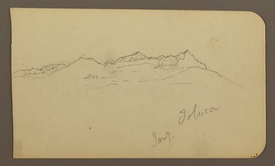 Kresba, Horské pásmo, Toluca; Verso: Steeple, Mountain Ranges, Toluca, 7. ledna 1885 od Frederic Edwin Church
