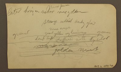 Kresba, Horské pásmo, Cuautla, kostel; Verso: Přikrčený kůň, Krajinné poznámky, únor 1885 od Frederic Edwin Church