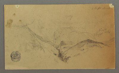 Kresba, Horská studie, pravděpodobně 1868 od Frederic Edwin Church