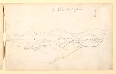 Kresba, Horská krajina, Kolumbie, 1853 od Frederic Edwin Church
