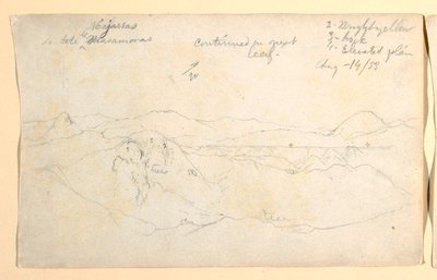 Kresba, Horská krajina, Kolumbie, 14. srpna 1853 od Frederic Edwin Church