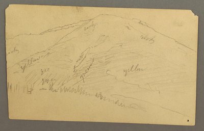 Kresba, vrchol hory, 1877 od Frederic Edwin Church