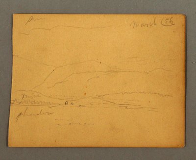 Kresba, Hory, březen 1856 od Frederic Edwin Church