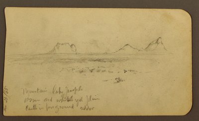 Kresba, Hory; Verso: Podhůří  amp; Horské pásmo, 21. prosince 1885 od Frederic Edwin Church