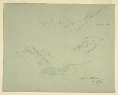 Kresba, Hory u Abtenau, Solná komora, 5. srpna 1868 od Frederic Edwin Church