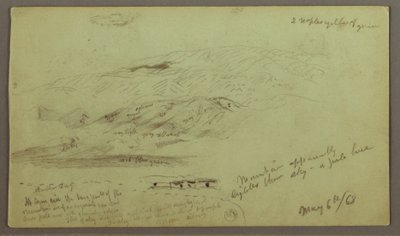 Kresba, Studie hor, 6. května 1868 od Frederic Edwin Church