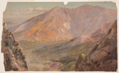 Kresba, Mt. Katahdin, Velká kotlina z hory South Turner, 1877 od Frederic Edwin Church