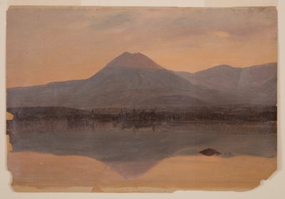 Kresba, Mt. Katahdin od jezera Katahdin, 1860-70 od Frederic Edwin Church