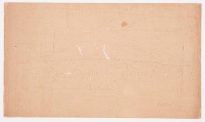 Kresba, hora Katahdin, od jezera Katahdin, Maine, 1852 od Frederic Edwin Church