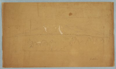 Kresba, hora Katahdin, od jezera Katahdin, Maine, 1852 od Frederic Edwin Church