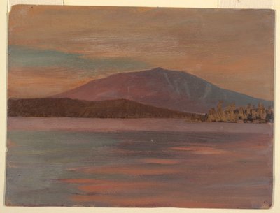 Kresba, hora Katahdin od rybníka Togue, 1877 od Frederic Edwin Church