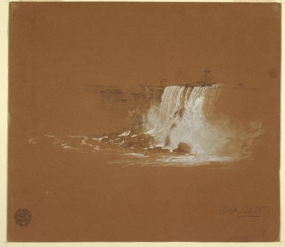 Kresba, Niagarské vodopády, říjen 1856 od Frederic Edwin Church