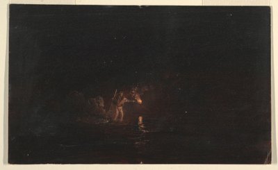 Kresba, Noční rybářská scéna, 1868-69 od Frederic Edwin Church
