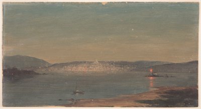 Kresba, Noční pohled na přístav, pravděpodobně 1868-69 od Frederic Edwin Church