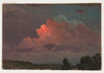 Kresba, Soumrak u Olany, srpen 1872 od Frederic Edwin Church