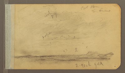 Kresba, Orizaba; Verso: Zatažená obloha, střecha, 1889 od Frederic Edwin Church