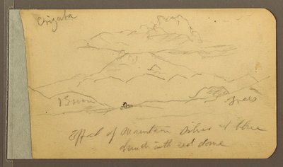 Kresba, Orizaba; Verso: Nebe, 1889 od Frederic Edwin Church