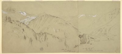 Kresba, Panoramatický pohled z Bel Arpu, 1868 od Frederic Edwin Church