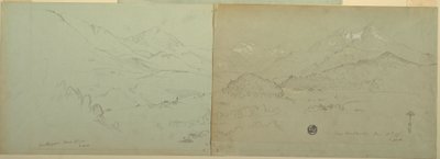 Kresba, Panoramatický pohled na Unter-Schönau, 1868 od Frederic Edwin Church