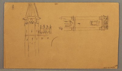 Kresba, pláně, architektonické studie, 4. června 1868 od Frederic Edwin Church
