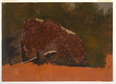 Kresba, pravděpodobně Mt. Desert, Island, skála, asi 1845 od Frederic Edwin Church