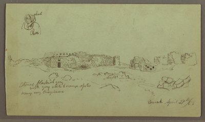 Kresba, Ruiny, figurální studie, 27. dubna 1868 od Frederic Edwin Church