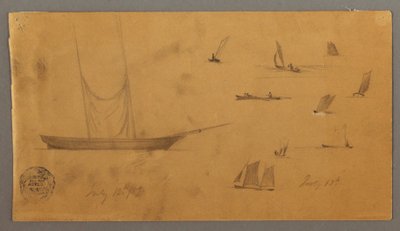 Kresba, Studie plachetnice, 12.-13. července 1859 od Frederic Edwin Church